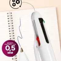 Набор шариковых ручек Calligrata, 4 штуки, автоматические, 4-х цветные, резиновый упор, МИКС