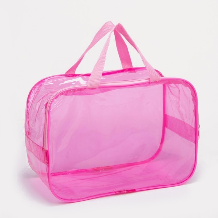 Косметичка на молнии, с ручками, цвет розовый Косметичка на молнии, с ручками, цвет розовый