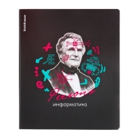 Тетрадь предметная ИНФОРМАТИКА, 48 листов в клетку, ErichKrause Persons, пластиковая обложка, шелкография, блок офсет 100% белизна, инфо-блок