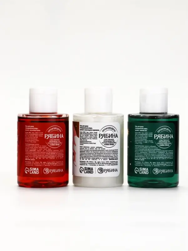 URAL LAB Winter Melody Набор в коробке дом Happy New Year, 3 геля для душа по 100 мл