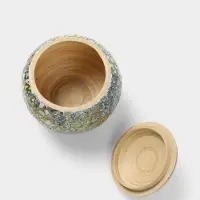 Банка для сыпучих продуктов, 13&times;13&times;12 см, бамбук