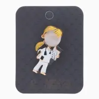 Брошь &laquo;Доктор&raquo;, девочка, цветная в золоте