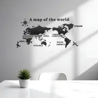 Набор наклеек интерьерных TAKE IT EASY &laquo;Карта мира&raquo;, декор настенный, панно, 54&times;120 см