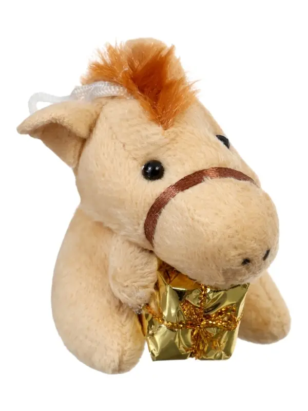 Мягкая игрушка Мягкая игрушка "Лошадка с подарком", 7 см МИКС