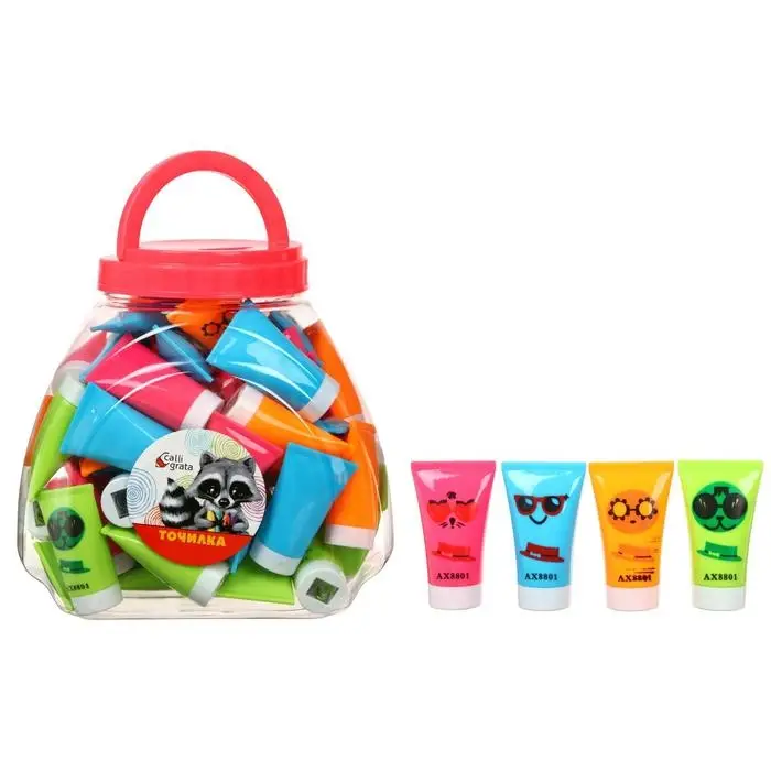 Точилка с контейнером «Тюбик», корпус МИКС Точилка с контейнером «Тюбик», корпус МИКС