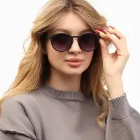 Очки солнцезащитные OneSun, uv 400, линза 5&times;4.5 см, чёрный, фиолетовый