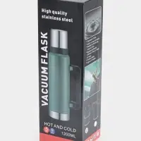 Термос Мастер К &laquo;Движение&raquo;, 1.2 л, с кружкой, сохраняет тепло 18 ч, 36&times;11 см, нержавеющая сталь, серебристый