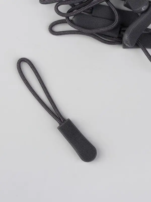 Язычок - пуллер для молнии, 2.5 см, 6&times;0.8 см, 10 шт., серый