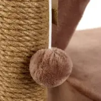 Домик для кошек с когтеточкой «Домосед», с лестницей и площадкой, 60×35×56 см, капучино Домик для кошек с когтеточкой «Домосед», с лестницей и площадкой, 60×35×56 см, капучино