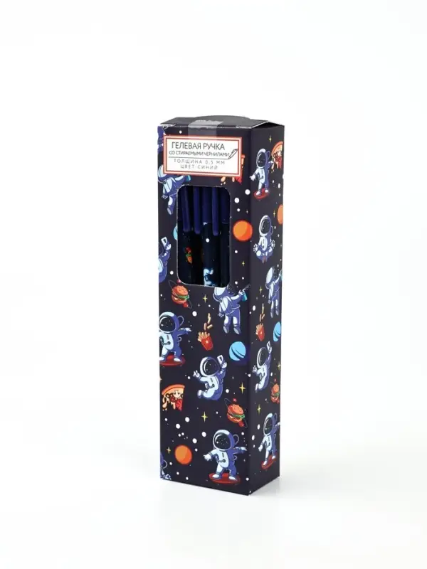 Ручка пиши-стирай, синяя паста, гелевая, 0.5 мм, пластик &laquo;Космонавт&raquo;