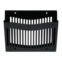 Лоток для бумаг Стамм, А4, настенный, пластиковый, 1 отделение, чёрный, 26&times;10&times;34 см