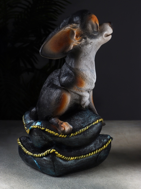 Фигура "Чихуа на подушке" 33х20х20 см, чёрный