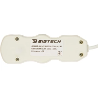 Сетевой фильтр BigTech ST210-5-W(2р/5м/10А/2,2кВт/3х0,75 мм2/белый)