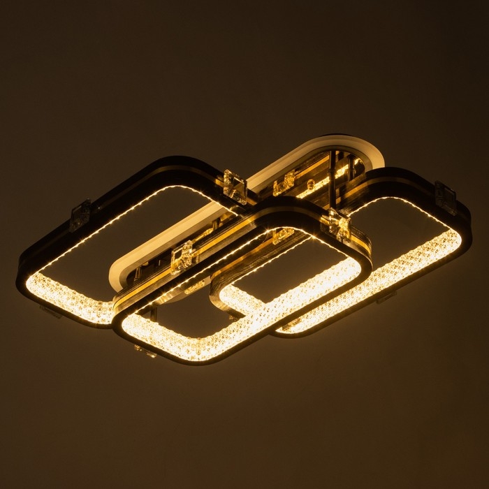 Люстра с ПДУ Люстра с ПДУ "Тильда" 3хLED 132Вт 3000-6000К RGB черный золотой 70х42х16см