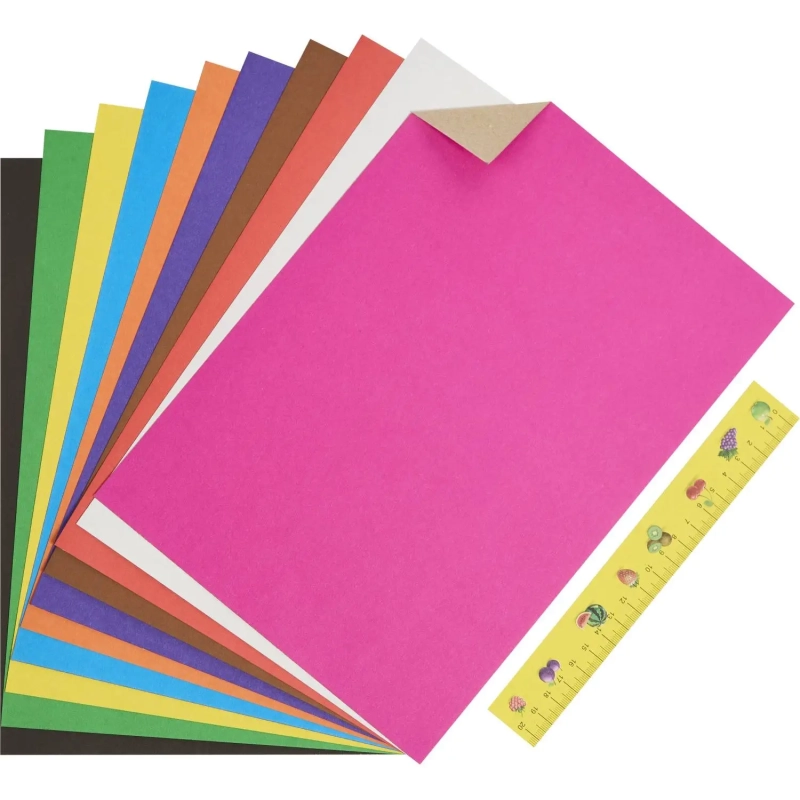 Картон цветной 10л.10цв,А4 Луч Школа творчества немелованн в папке 1796-08