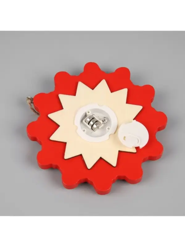 Ёлочная игрушка &laquo;Снежинка со снеговиком&raquo;, 10&times;10 см, 1 LED, от батареек, свечение тёплое белое