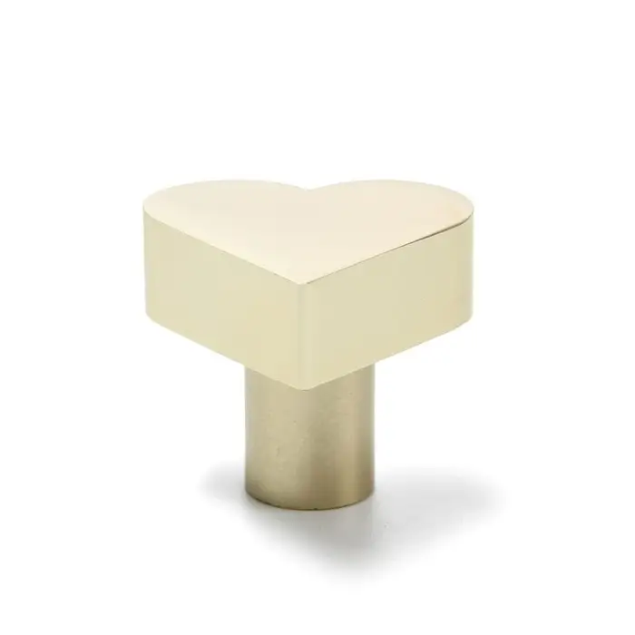 Ручка-кнопка мебельная CAPPIO HEART, цвет сатиновое золото