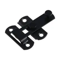 Шпингалет накладной ТУНДРА, прямой, 70 мм, черный