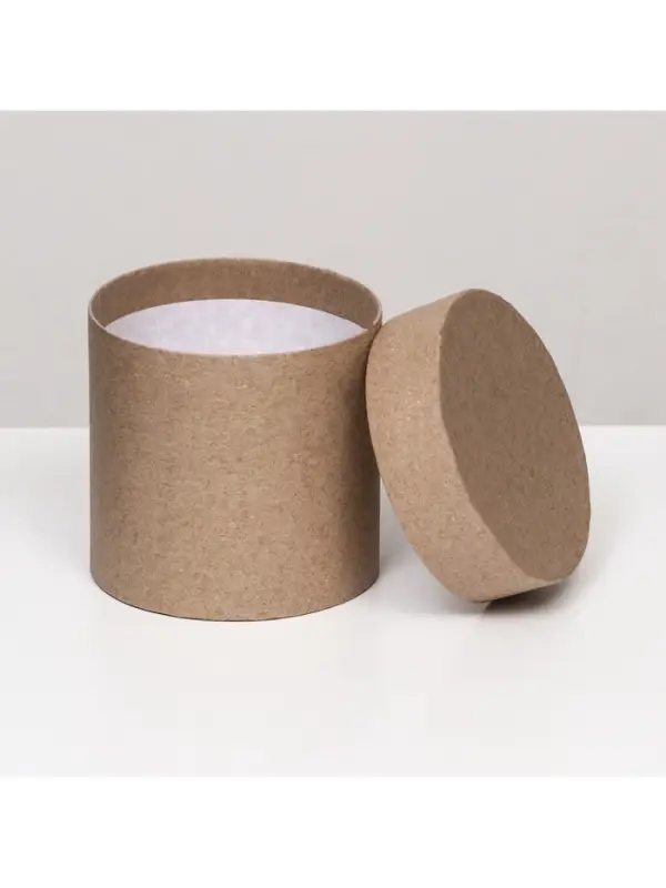 Коробка подарочная круглая, шляпная, крафт, 10&times;10 см