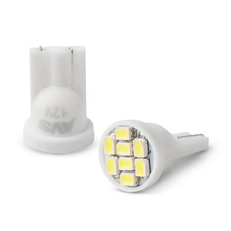 T023B Т10/белый/ (W2,1x9,5d) 8SMD 1210, коробка 2 шт.