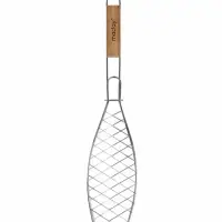 Решётка - гриль для рыбы maclay, 30&times;12 см, хромированная сталь, для мангала