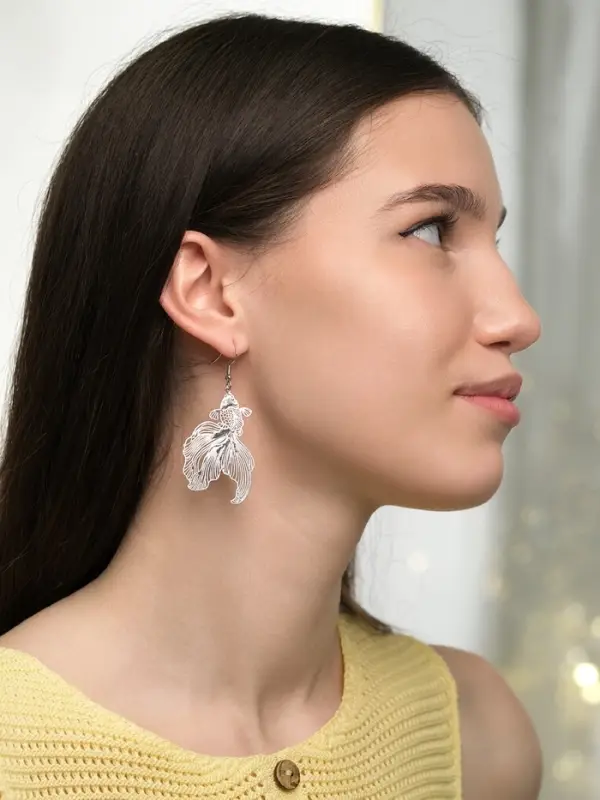 Серьги металл &laquo;Рыбка&raquo;, волшебство, цвет серебро