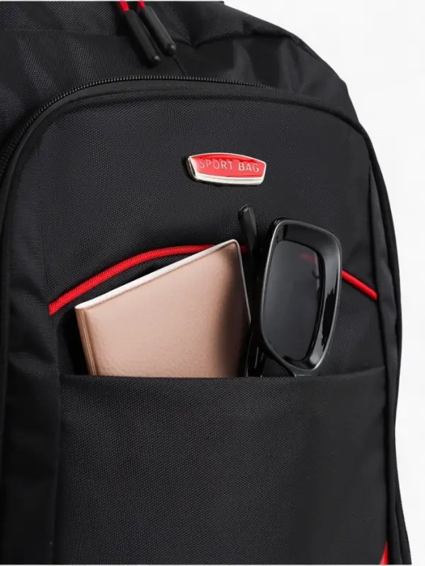 Рюкзак на молнии, 4 кармана, дышащая спинка, 30.5&times;14.5&times;47.5 см, чёрный