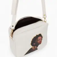 Сумка женская на молнии TEXTURA, 22&times;8&times;17 см, с цветным принтом, белая