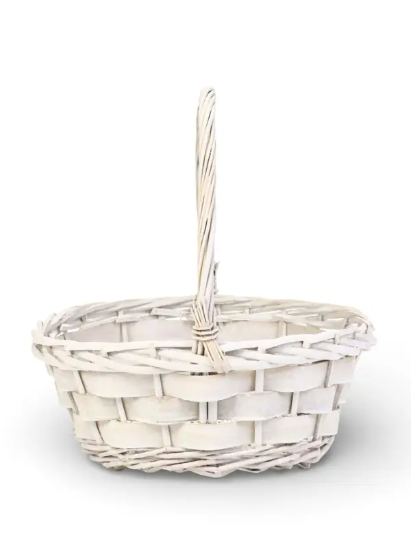 Набор корзин 2 шт  41х36х12, 36х33х112 см ручка h=20 см белый