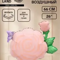 Воздушный шар фольгированный 28" &laquo;Розовая роза&raquo;