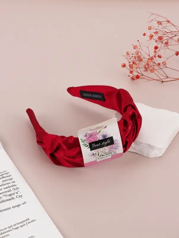 Ободок для волос QF &laquo;Юнона&raquo;, классика, 5 см, красный