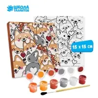 Картина по номерам для детей &laquo;Корги&raquo;, 15&times;15 см