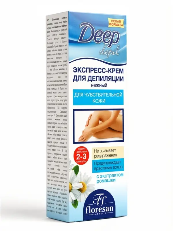 Экспресс-крем для депиляции Floresan Deep Depil нежный, для чувствительной кожи, 100 мл