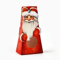 Коробка складная с окном «Дедушка Мороз», 6 х 12 х 3.5 см