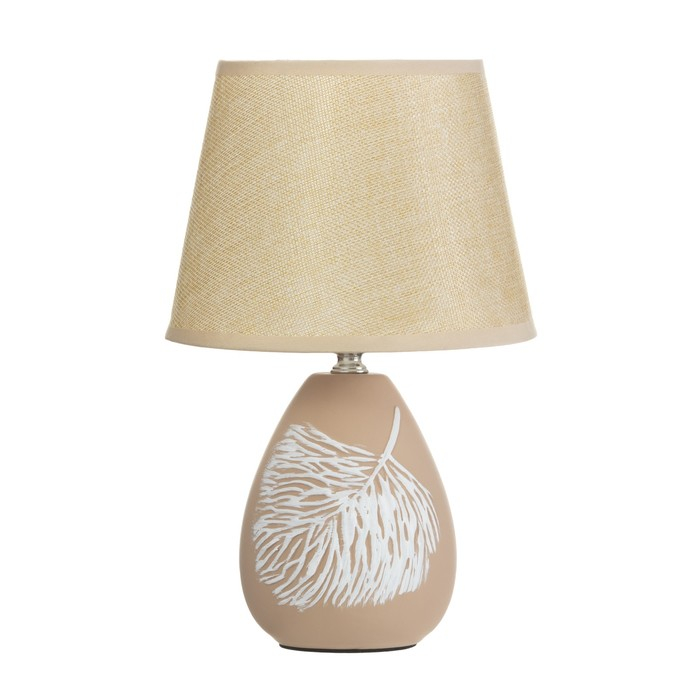 Лампа настольная "Лист" 1х40Вт E14 бежевый 20х20х32 см RISALUX