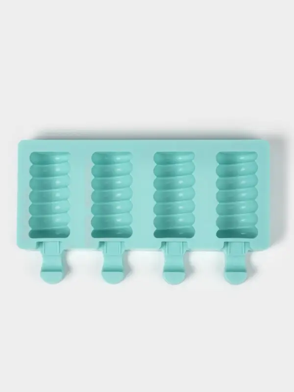 Форма для мороженого Доляна &laquo;Моника&raquo;, силикон, 19.5&times;11 см, 4 ячейки (6.7&times;3.2 см), МИКС