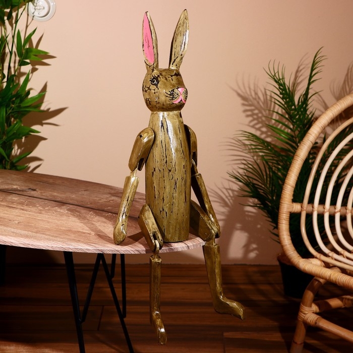 Сувенир Сувенир "Заяц" висячие лапки, дерево 70 см