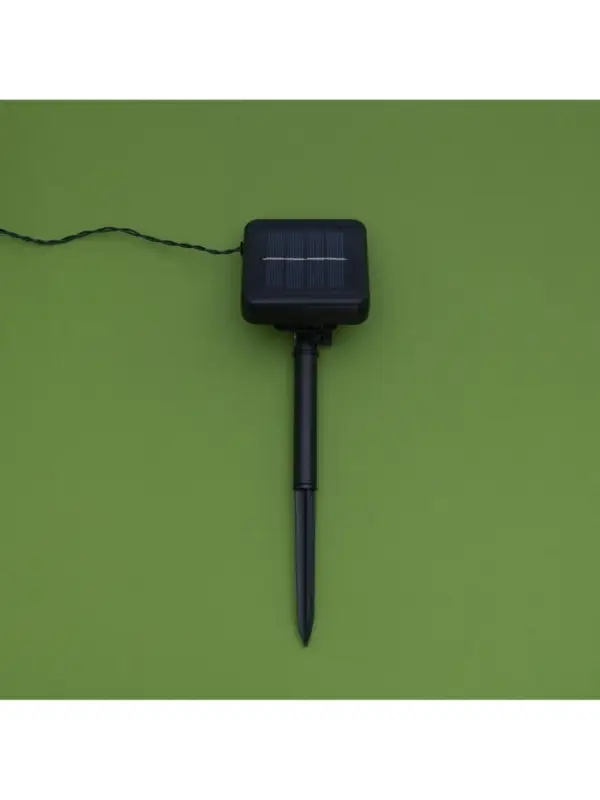 Гирлянда &laquo;Нить&raquo;, 4.5 м, уличная, с насадками &laquo;Шарик&raquo;, IP44, 30 LED, 2 режима, солнечная батарея, тёмная нить, свечение жёлтое