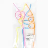 Трубочки для коктейля &laquo;Завитушка&raquo;, набор 4 шт., МИКС