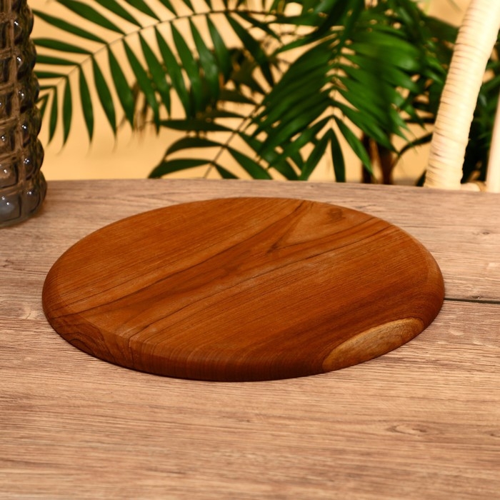 Тарелка 30х30х2 см, тиковое дерево