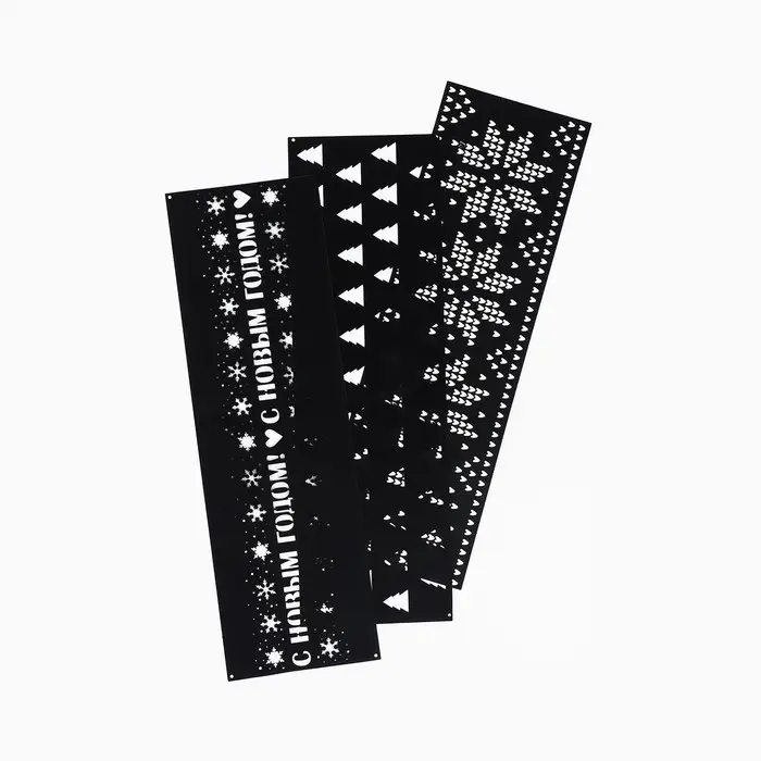 Набор трафаретов для выпечки «Новогодний лес», 32×10 см Набор трафаретов для выпечки «Новогодний лес», 32×10 см