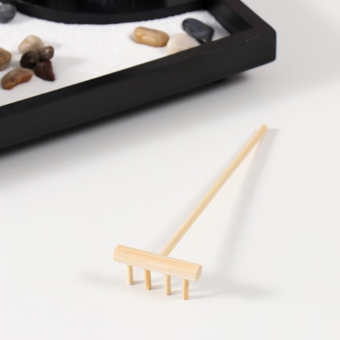 Сад Дзен  Сад Дзен "Будда в серебристом одеянии" песок+аромапалочка+камни 21,7х15,6х14,8 см