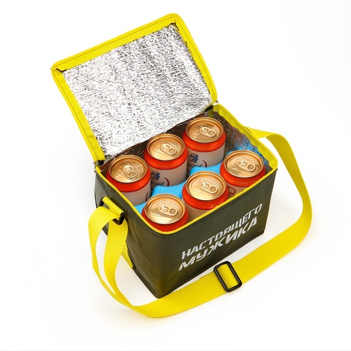 Термосумка под пиво  Термосумка под пиво "Неприкосновенный запас ", 17 x  22 х 18.5 см, с аккумулятором холода