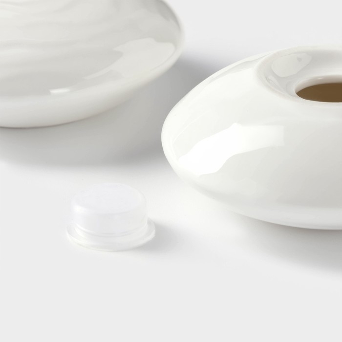 Набор фарфоровый для специй на бамбуковой подставке BellaTenero «Ласточкины гнёзда», 2 предмета: солонка 50 мл, перечница 50 мл, цвет белый Набор фарфоровый для специй на бамбуковой подставке BellaTenero «Ласточкины гнёзда», 2 предмета: солонка 50 мл, перечница 50 мл, цвет белый