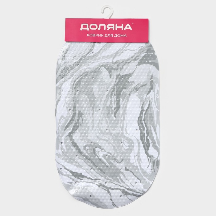 Коврик противоскользящий в ванну на присосках Доляна «Мрамор», 38×69 см Коврик противоскользящий в ванну на присосках Доляна «Мрамор», 38×69 см