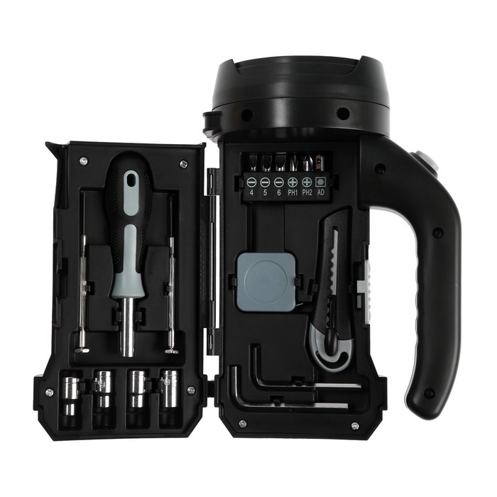 Набор инструментов ТУНДРА, подарочный пластиковый кейс Набор инструментов ТУНДРА, подарочный пластиковый кейс "Фонарь", 17 предметов