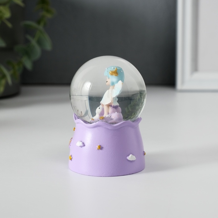 Сувенир полистоун водяной шар свет Сувенир полистоун водяной шар свет "Девочка-ангел" МИКС 4,6х4,6х7 см