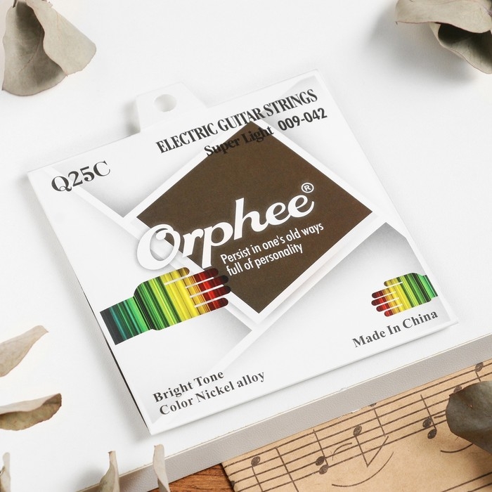 Струны для электрогитары Orphee Q25C, 009-042 Струны для электрогитары Orphee Q25C, 009-042