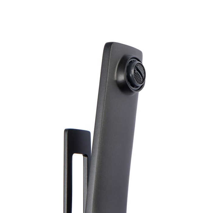 Смеситель для раковины Accoona A90127AT, однорычажный, длина излива 134 мм, графит Смеситель для раковины Accoona A90127AT, однорычажный, длина излива 134 мм, графит