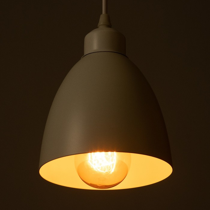 Светильник BayerLux Подвес "Овал" 1x40Вт E27 белый 14х14х18-98 см